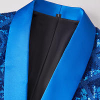 Vestido de lentejuelas para hombre, chaqueta de traje, abrigo de esmoquin para fiesta y festival - details 19