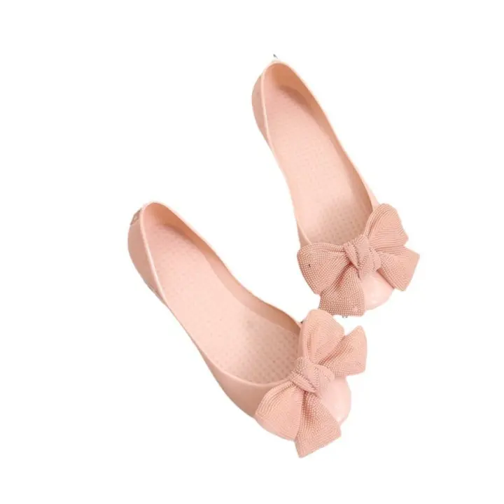 Zapatos de Baile para Mujer de Cuello Bajo Suela Plana Knot Tie Cuero de Imitación - 1
