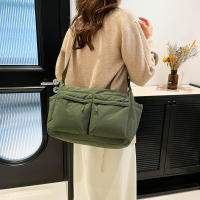 2025 nueva ropa de algodón bolsa de tela de gran capacidad casual versátil hombro mensajero bolsa de mujer ligera chica bolso de hombro - details 3