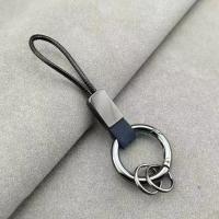 LLavero de piel de cuero de aleación, llavero colgante de cintura de cuero multifuncional antipérdida, soporte de mosquetón, estilo de negocios - details 8