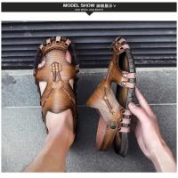 Sandalias de Cuero Veraniegas para Hombres Comodidad Ligera Antideslizante - details 18