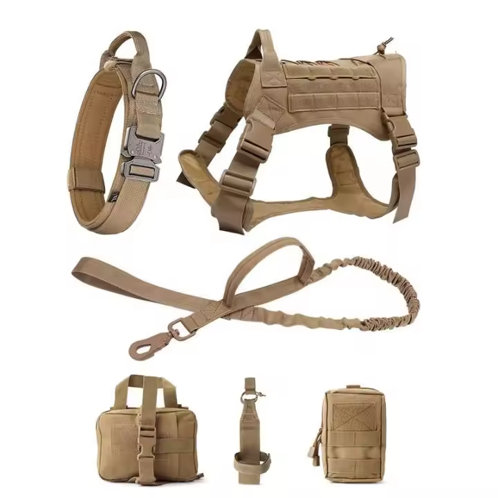 Correa Táctica para Perros Gran Collar con Correa de Disposición Militar para Perros de Todas las Sizes Chaleco de Entrenamiento para Mascotas - 1