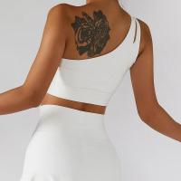 Sujetador deportivo sexy de un solo hombro para mujer, ropa interior de entrenamiento de gimnasia, chaleco para correr de alto soporte - details 16