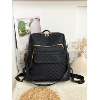 Nueva mochila para mujer con estampado de diamantes, moda simple y versátil, que mejora la calidad de la mochila de gran capacidad. - details 6