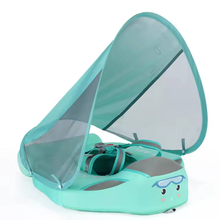 Anillo de plancha inflable gratuito para bebés y niños, cubierta de sol, anillo de natación, se puede planchar, se puede dormir, anillo flotante - 1