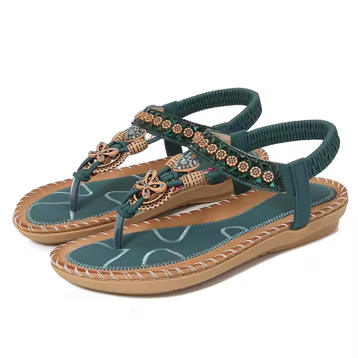 Elegantes Sandalias de Tacón Alto para Mujer Punta Redonda con Diamantes de Imitación - 1