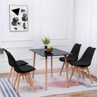 Juego de Mesa de Comedor y Sillas, 1 Mesa Redonda de 80 cm + 4 Sillas Blancas, de Diseño Nórdico - details 77