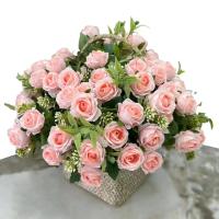 Ramo de rosas artificiales de 10 cabezas, decoración de boda de rosas occidentales, peonías de 6 colores, flores artificiales - details 5