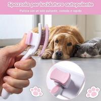 Pelo corto, para Perros, Gatos, también elimina tomentosis, El subpelo y los enredos, color rosa - details 1