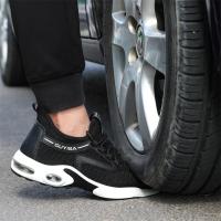 Zapatos de Trabajo para Hombres Cinturón de Aire con Cordón Elástico Material de Cuero - details 28