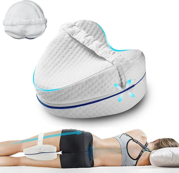 Almohada ergonómica para las piernas, cojín de espuma viscoelástica para dormir de lado, rodilla - 1