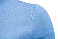Jersey informal de cuello alto para hombre, suéter de punto, Color sólido - details 25