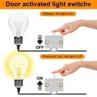 Interruptor LED de puerta de 6 piezas para luz de armario, interruptores de lámpara eléctrica de gabinete normalmente cerrado, para armario despensa blanco - details 6