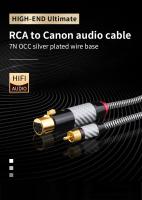 Cable Hifi RCA a XLR Cable RCA estéreo chapado en plata OCC de alta calidad Cable de Audio Hi-Fi Premium de alto rendimiento RCA a XLR - details 2