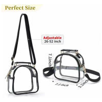 Bandolera transparente para mujer, bolso impermeable con correa ajustable para el hombro, para playa, barco, piscina, trabajo, deportes - details 0