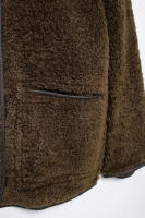 TRAFZA-abrigos reversibles para mujer, chaquetas marrones de manga larga con cuello vuelto y bolsillos, de una sola botonadura, a la moda, para invierno, 2024 - details 14