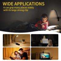 Rechargeable Book Light Mini 7 LED Reading Light 3-Level Warm Cool White Flexible Easy Clip Lamp Read Night Reading Lamp in Bed - details 5