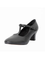 Dynadans Zapatos de baile de piel sintética con correa en T para mujer, calzado negro de 2 pulgadas, UPD - details 2