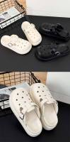 Muffin bolsa de suela gruesa media zapatillas para mujer, nuevas zapatillas frescas de un pie de primavera y verano. - details 4