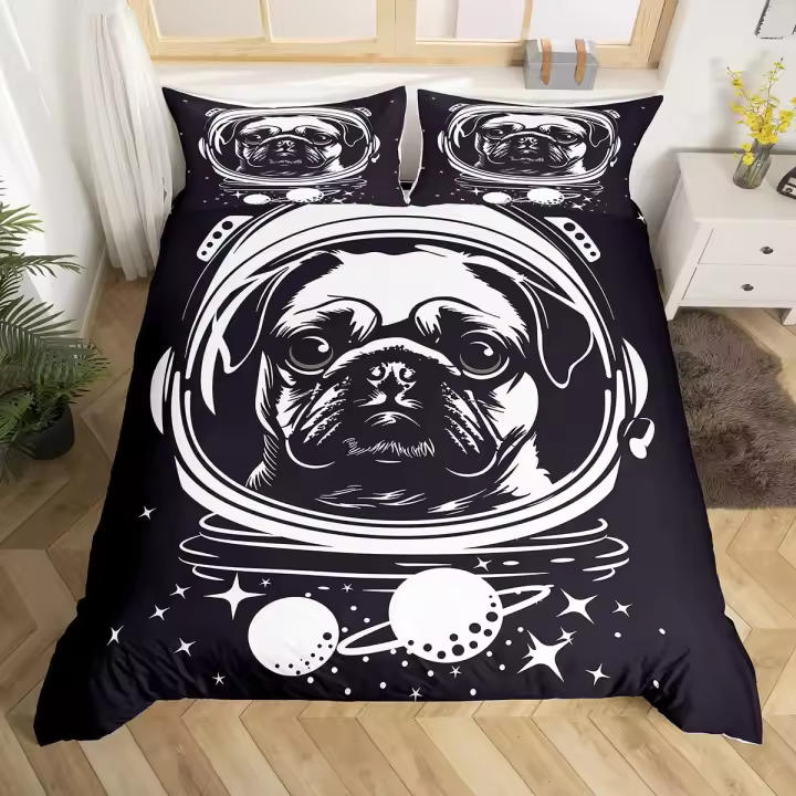 Conjunto de Cama de Perro Lindo Cubierta de Edredón de Poliéster para Criaturas - 1