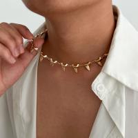 Collar con remaches de estilo étnico, colgante dorado con dientes de tiburón de Hip Hop, pulsera, accesorios de joyería, conjunto de joyería geométrica de plata - details 11
