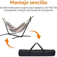 medianas Hamaca de tela con soporte, 300 x 117 x 100 cm - details 6