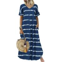 Vestido largo de manga corta para mujer, moda de verano - details 1
