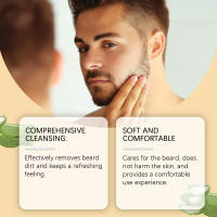 Champú Postbeard para hombres que hidrata, suaviza, nutre, limpia, controla la grasa y leche refrescante para el cuidado de la barba - details 5