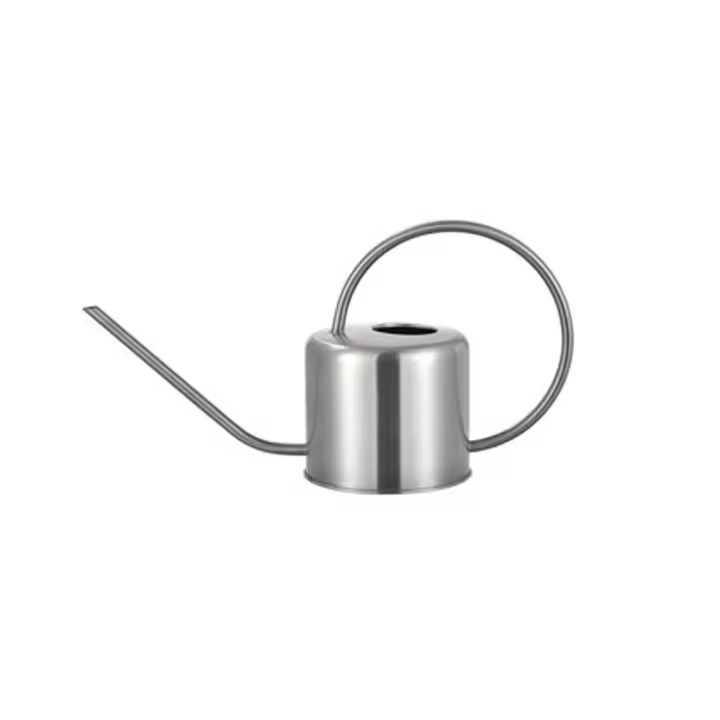 Regadera de acero inoxidable para jardinería, cómoda regadera de gran capacidad con caño largo, a prueba de óxido y fugas, 1,3 L - 1