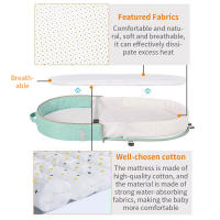 Cama de bebé para recién nacidos, nido de dormir, cama de viaje plegable, mosquitera, Moisés, cesta de dormir infantil para 0-24 meses - details 12