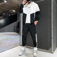 2025 Ropa deportiva para hombre, chaqueta y pantalones con capucha para correr informal, chándal para correr de Hip Hop de 2 piezas - details 6