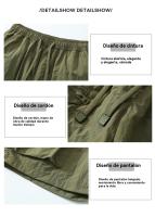 Pantalones cortos de verano Ice Hombres de nylon con cremallera Bolsillos Ropa de trabajo casual Deportes Cinco Pantalones Multi Bolsillos - details 1