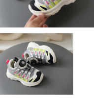 Nuevas zapatillas deportivas de malla para primavera y otoño para niños y niñas, zapatos transpirables para correr con botón giratorio para papá - details 9