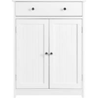 Tres Niveles Columna de Cuarto Baño Cajonera Baño Madera Lacada 60x30x80cm Blanco - details 3