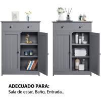 Auxiliar Tres Niveles Columna Cuarto Cajonera Mara Lacada 60x30x80cm Blanco - details 14