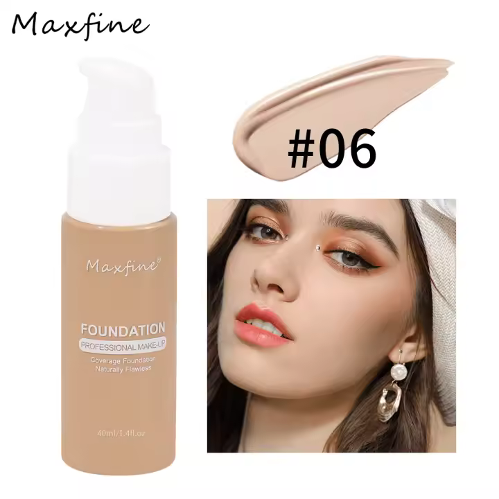 Maquillaje Maxfine12 Color Liquid Foundation Corrector resistente al agua que dura para un maquillaje duradero - 1