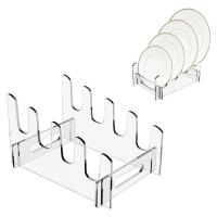 Escurridor de platos acrílico, gran capacidad de almacenamiento, soporte de un solo nivel, 5 rejillas - details 1