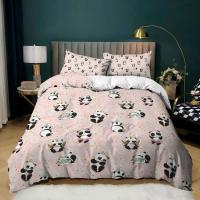 Juego de cama con estampado de Panda para niños y niñas, funda de edredón con fundas de almohada, color blanco y negro, tamaño Queen - details 10