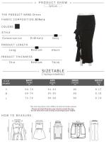 2025 falda informal para ir al trabajo para mujer, falda dividida de punto suave, transpirable, sencilla, cruzada negra, combina con todo, para ir al trabajo, novedad de verano - details 0