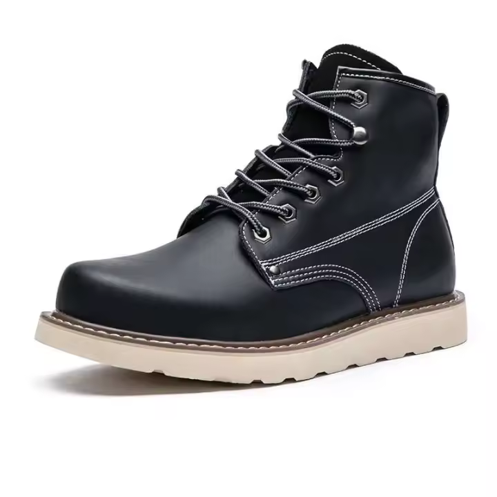Nuevos zapatos casuales de alta calidad, botas de cuero, zapatos náuticos ingleses clásicos con cordones de talla grande 38-48 de EVA para hombre, marca caliente - 1