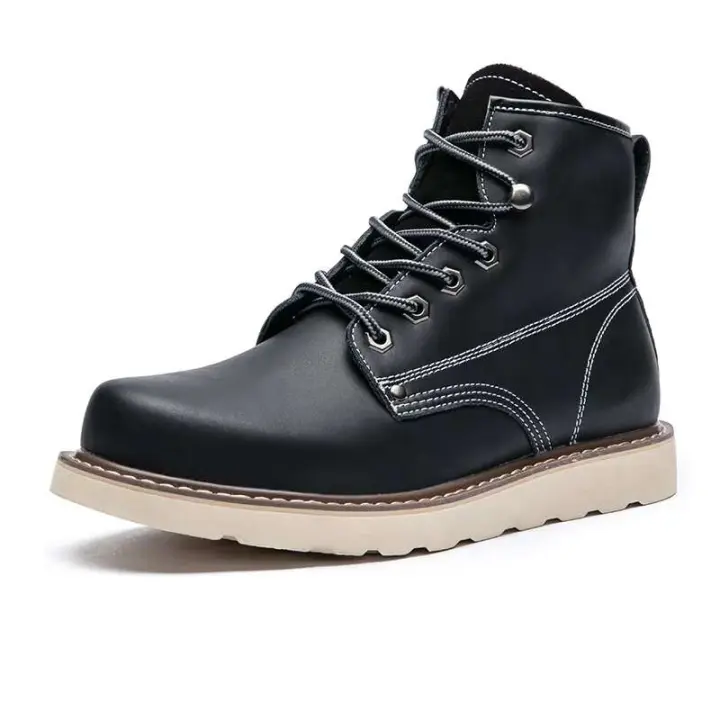 Nuevos zapatos casuales de alta calidad, botas de cuero, zapatos náuticos ingleses clásicos con cordones de talla grande 38-48 de EVA para hombre, marca caliente - 1