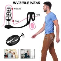 Leten Vibrador de 10 Velocidades Enchufable con Anillo Masajeador Prostatal de Control Remoto Inalámbrico Juguete Sensual para Hombres - details 3