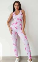 Levantamiento de cadera deportivo para fiesta de yoga teñido con lazo sin costuras, mono trasero de una pieza, mallas para mujer, ropa deportiva para gimnasio - details 8