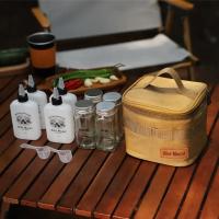 1 Juego, juego de botellas de especias portátiles para acampar, contenedores, salero y bolsa para viajes al aire libre, barbacoa Picn - details 0