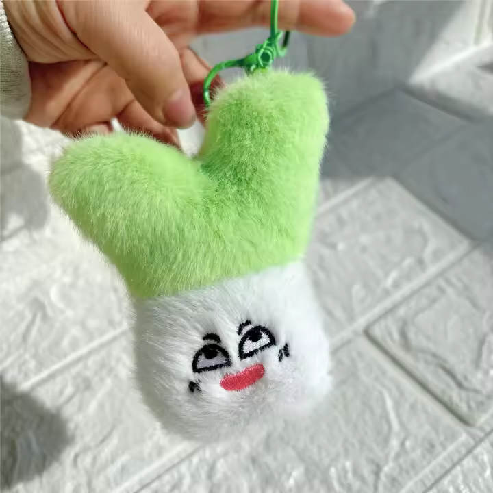 Influencer en línea lindo pelo de visón fruta vegetal llavero de felpa adornos de aguacate y sandía - 1