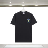 Camiseta Deportiva de Algodón Puro para Hombres Cuello Redondo, Estampado de Logotipo Delantero, Estilo Casual para el Verano - details 14