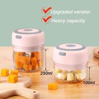 Picadora de Ajo Eléctrica Mini de 250/100mL Potente Picadora de Carne con Carga USB - details 5