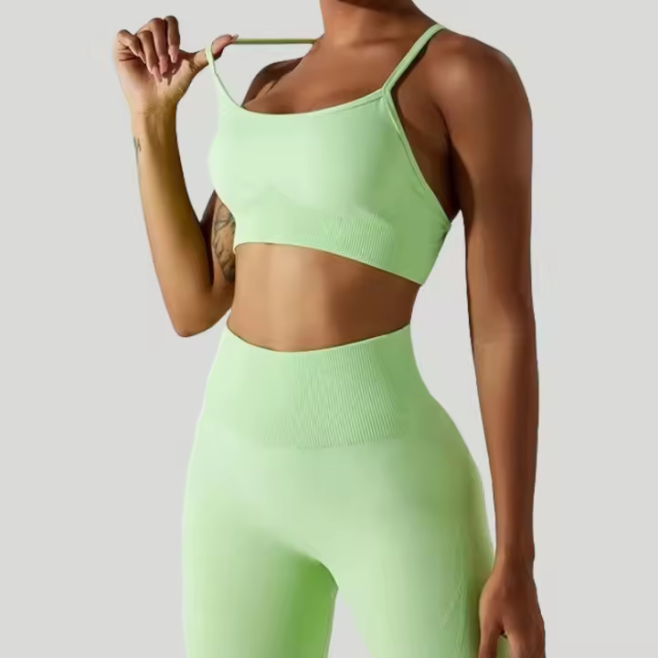 Sujetador Deportivo de Yoga para Mujer Sexy Espalda Deportiva Sin Costuras Secado Rápido Transpirable Top para Danza y Ciclismo Material de Nylon Adecuado para Correr Primavera Verano - 1