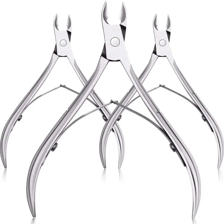 3 unids/set cortadores de uñas profesionales para cutículas, cortador de manicura, tijeras, herramientas de corte de acero inoxidable - 1