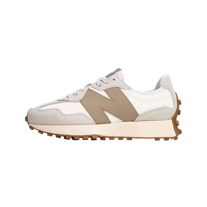 【Tienda insignia oficial】 Leten NB 327 Zapatos deportivos casuales para hombre y mujer blanco marrón - 1